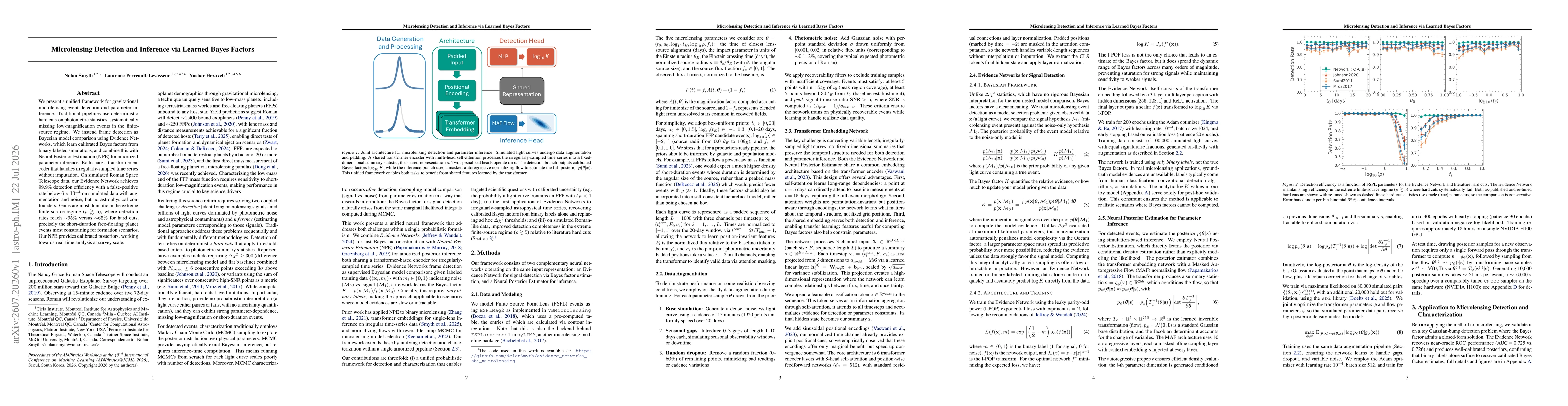 Thumbnail for Microlensing Detection and Inference via Learned Bayes Factors