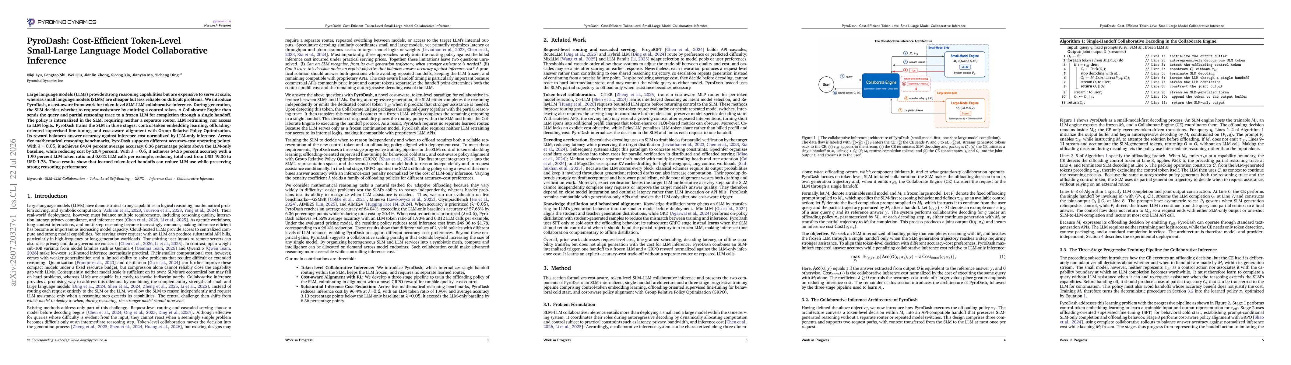 Thumbnail for PyroDash: Cost-Efficient Token-Level Small-Large Language Model Collaborative Inference