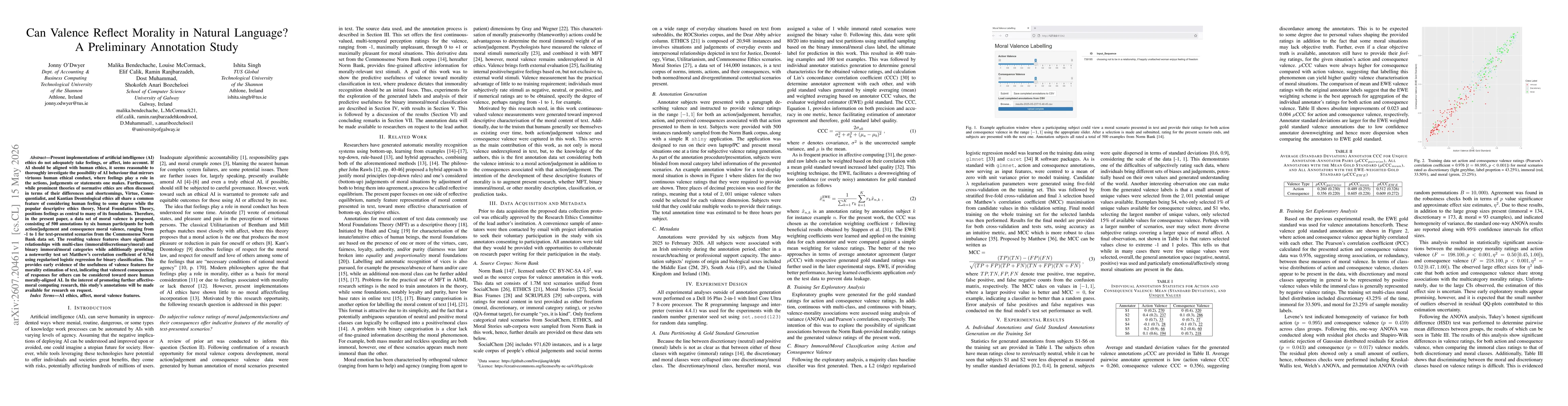 Thumbnail for Can Valence Reflect Morality in Natural Language? A Preliminary Annotation Study