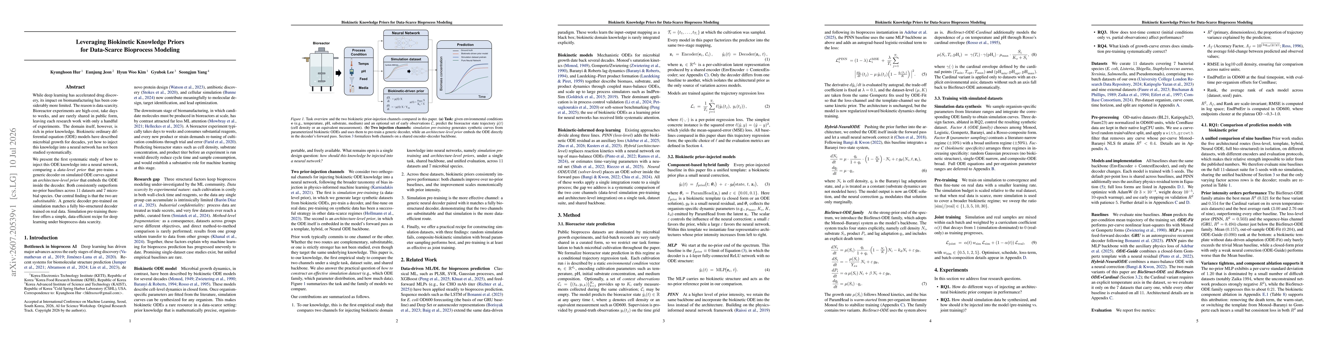 Thumbnail for Leveraging Biokinetic Knowledge Priors for Data-Scarce Bioprocess Modeling