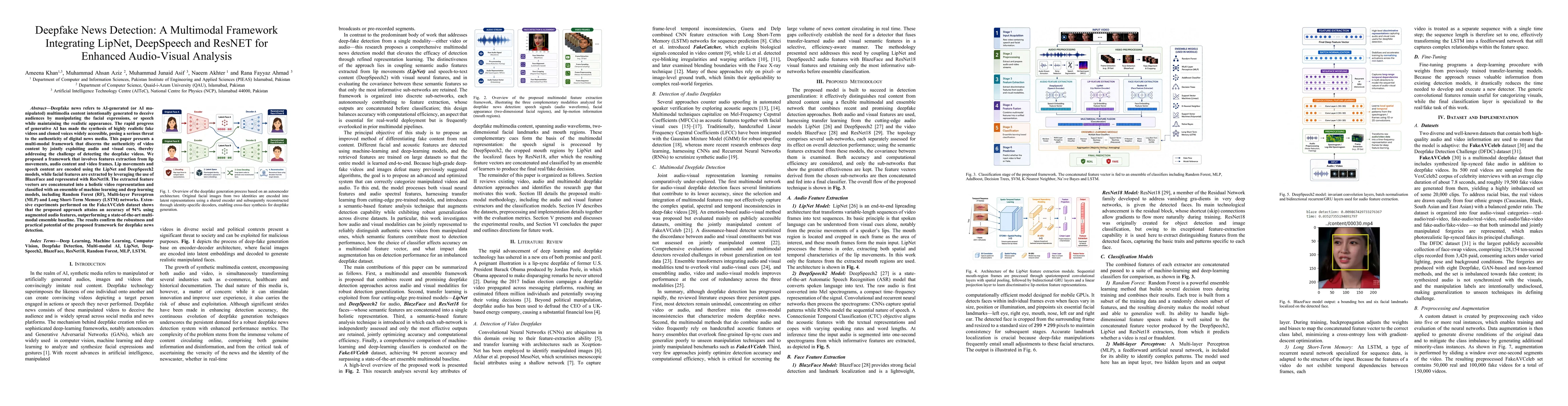 Thumbnail for Deepfake News Detection: A Multimodal Framework Integrating LipNet, DeepSpeech and ResNET for Enhanced Audio-Visual Analysis