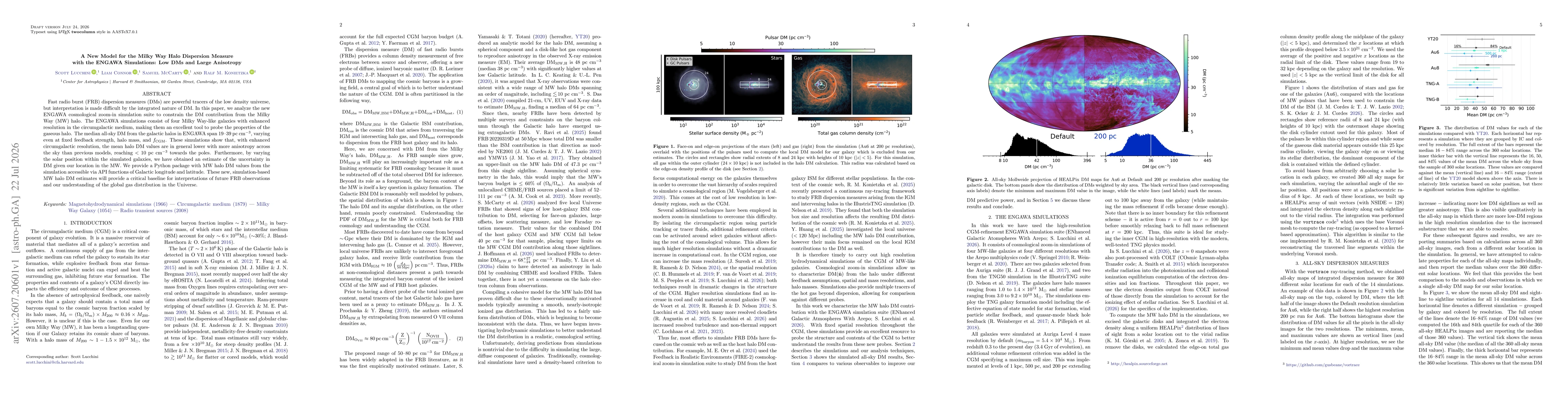 Thumbnail for A New Model for the Milky Way Halo Dispersion Measure with the ENGAWA Simulations: Low DMs and Large Anisotropy