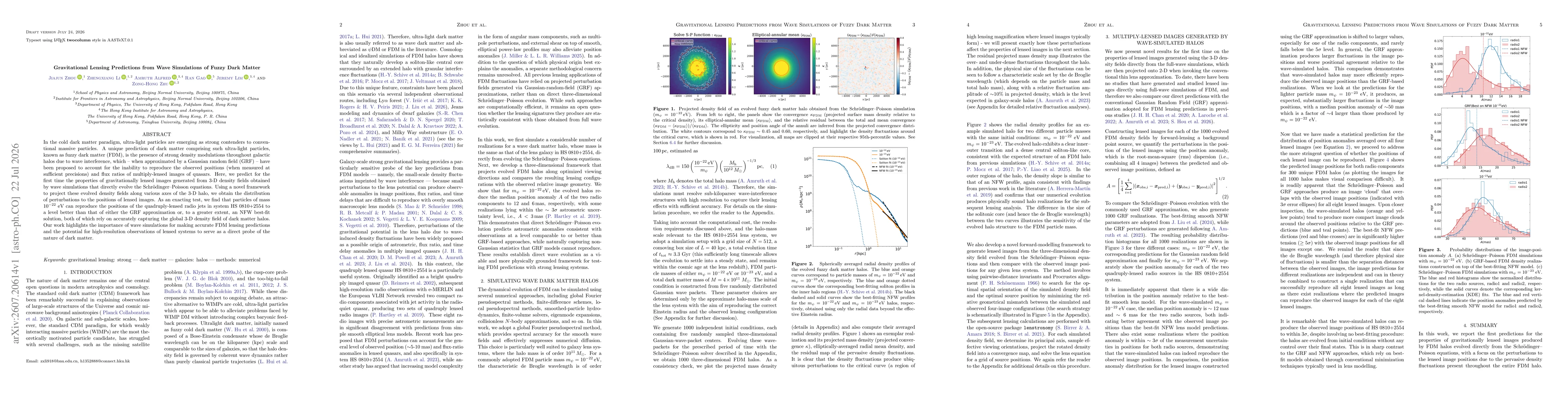 Thumbnail for Gravitational Lensing Predictions from Wave Simulations of Fuzzy Dark Matter