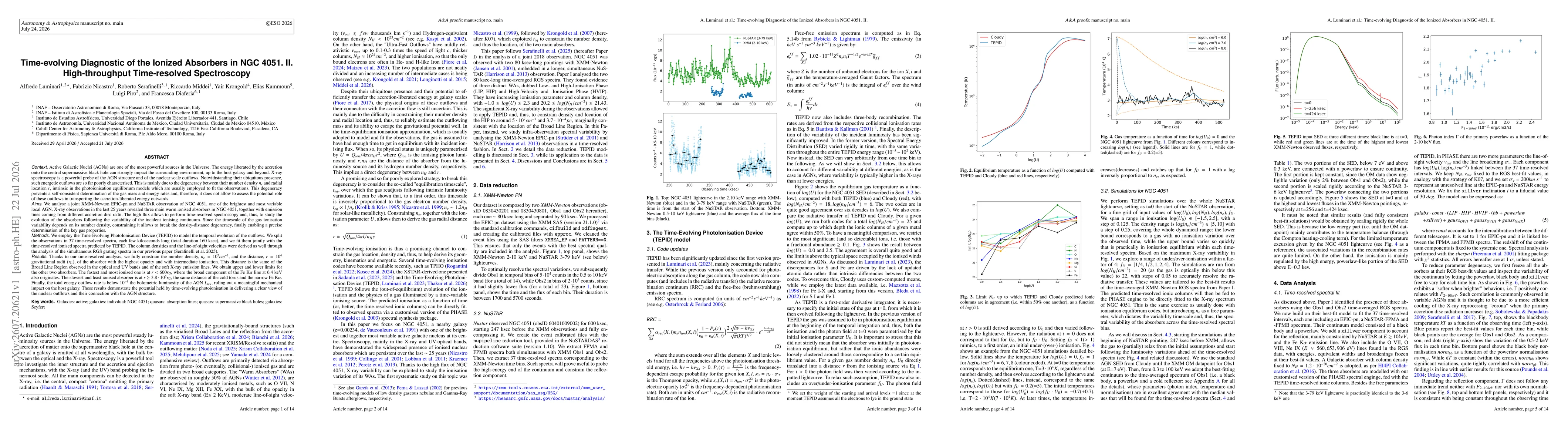 Thumbnail for Time-evolving Diagnostic of the Ionized Absorbers in NGC 4051. II. High-throughput Time-resolved Spectroscopy