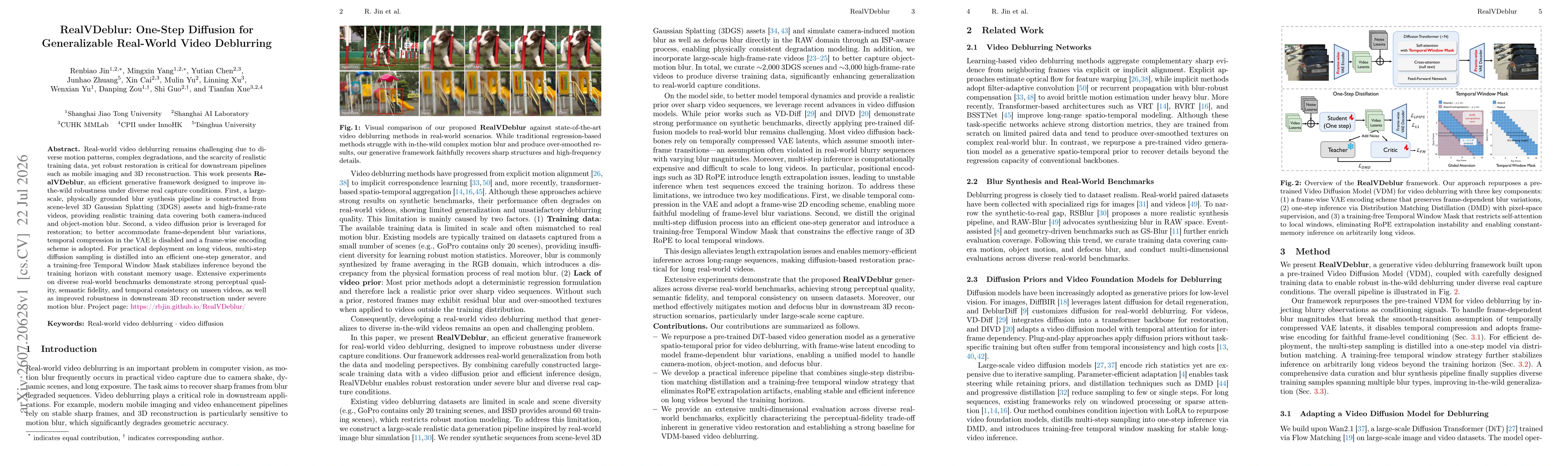 Thumbnail for RealVDeblur: One-Step Diffusion for Generalizable Real-World Video Deblurring