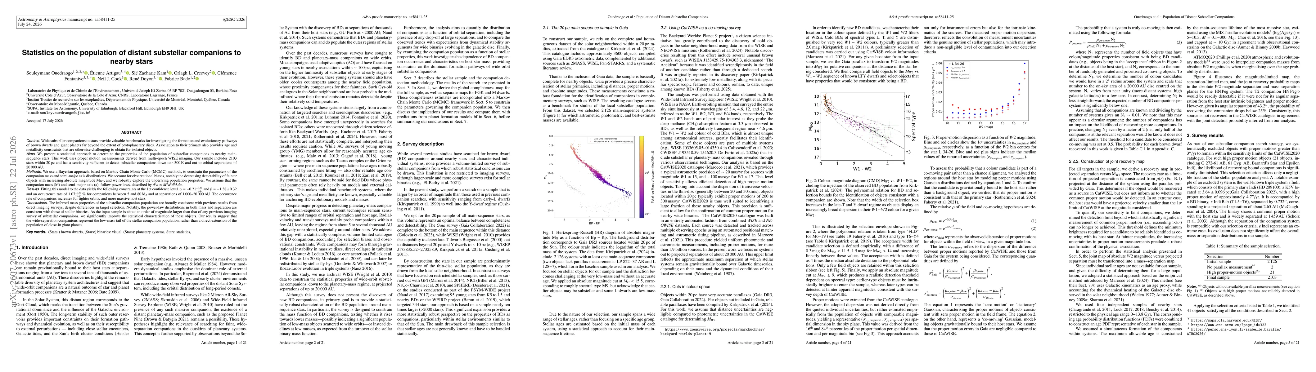 Thumbnail for Statistics on the population of distant substellar companions to nearby stars