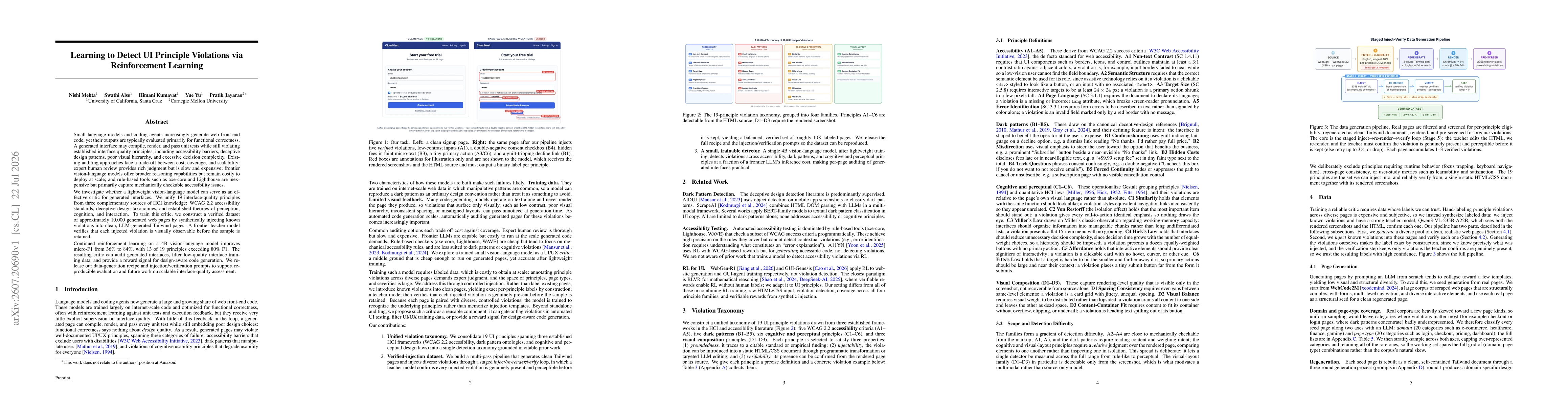 Thumbnail for Learning to Detect UI Principle Violations via Reinforcement Learning