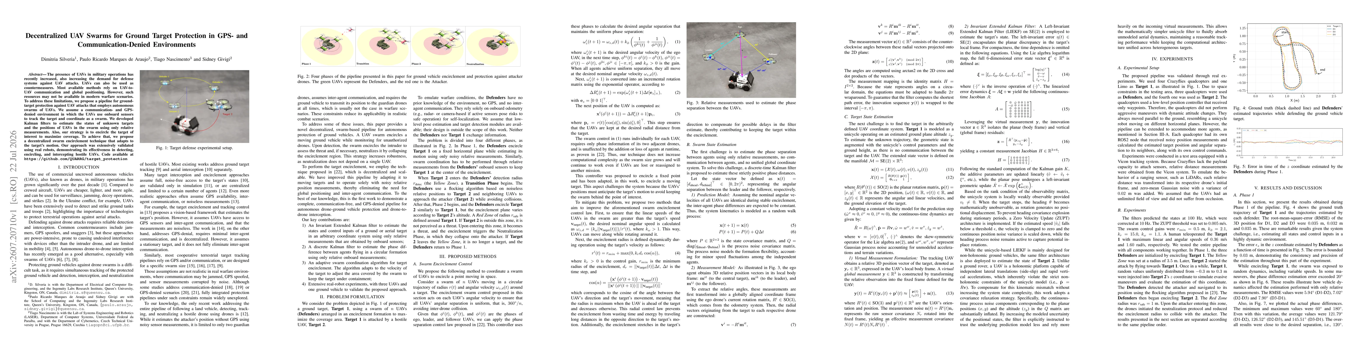 Thumbnail for Decentralized UAV Swarms for Ground Target Protection in GPS- and Communication-Denied Environments
