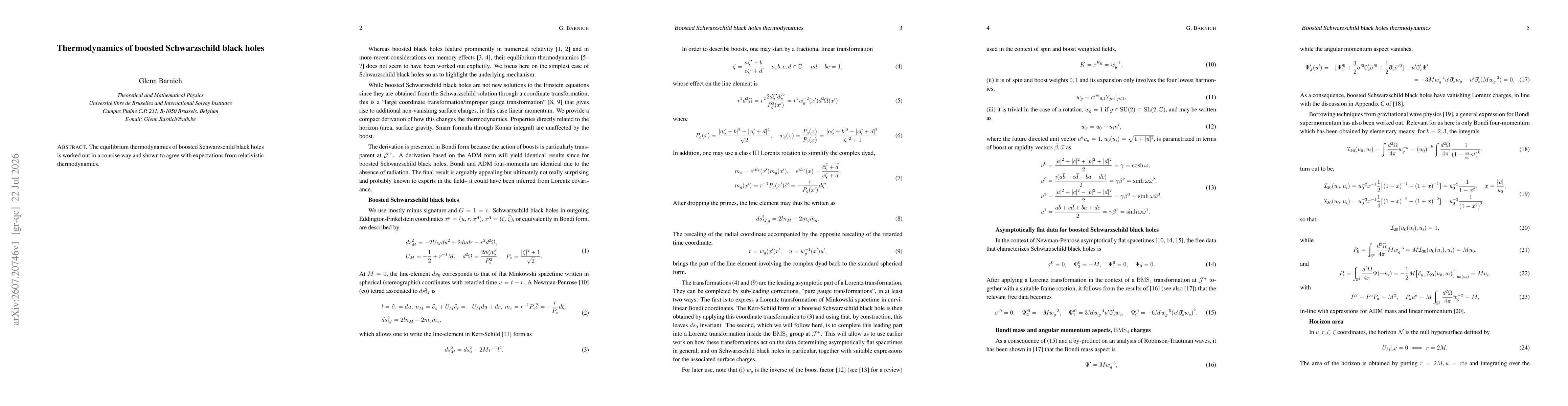Thumbnail for Thermodynamics of boosted Schwarzschild black holes