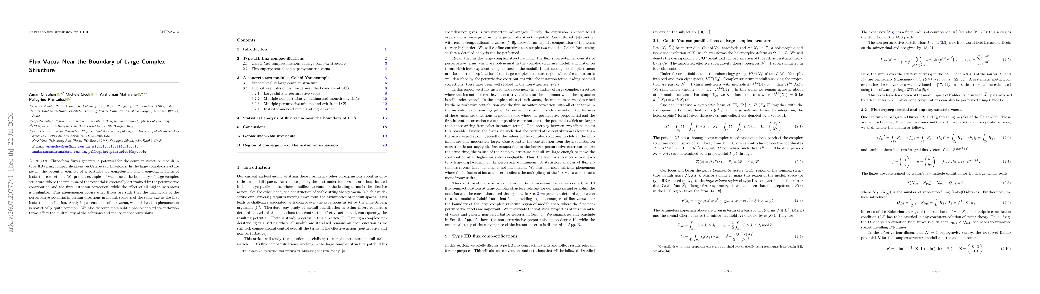 Thumbnail for Flux Vacua Near the Boundary of Large Complex Structure