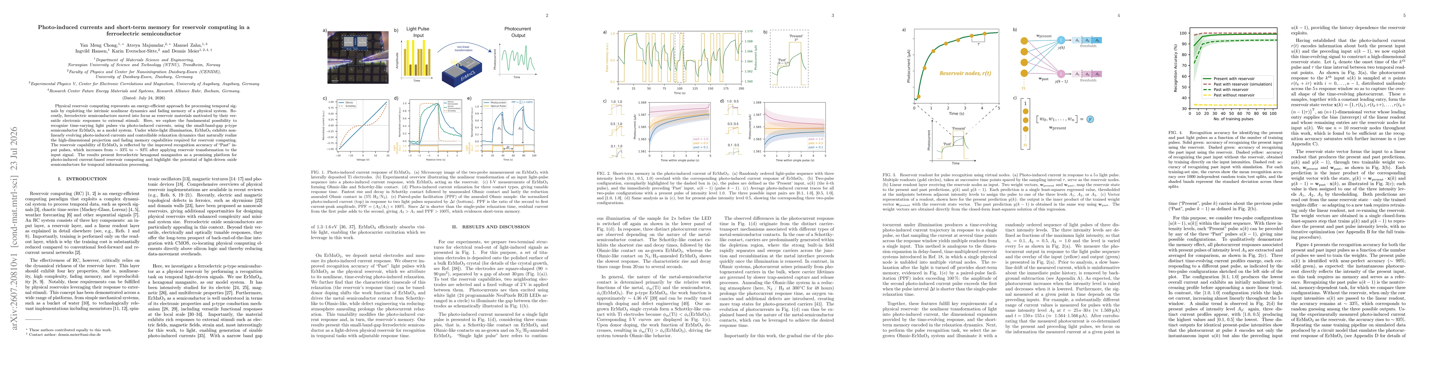Thumbnail for Photo-induced currents and short-term memory for reservoir computing in a ferroelectric semiconductor