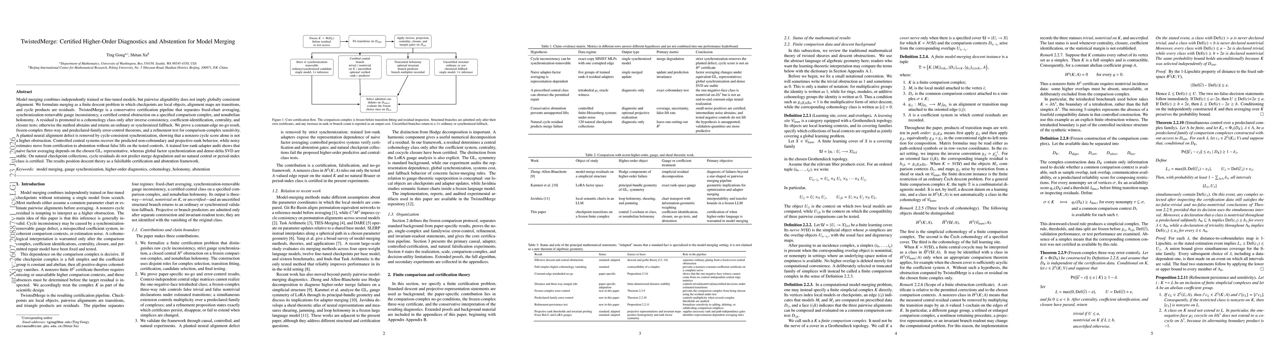 Thumbnail for TwistedMerge: Certified Higher-Order Diagnostics and Abstention for Model Merging