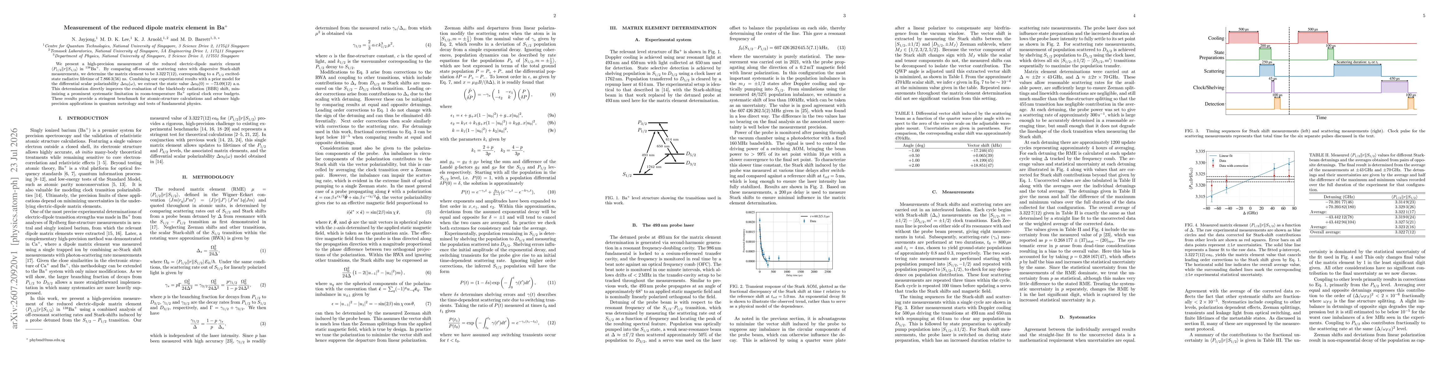 Thumbnail for Measurement of the reduced dipole matrix element in Ba$^+$