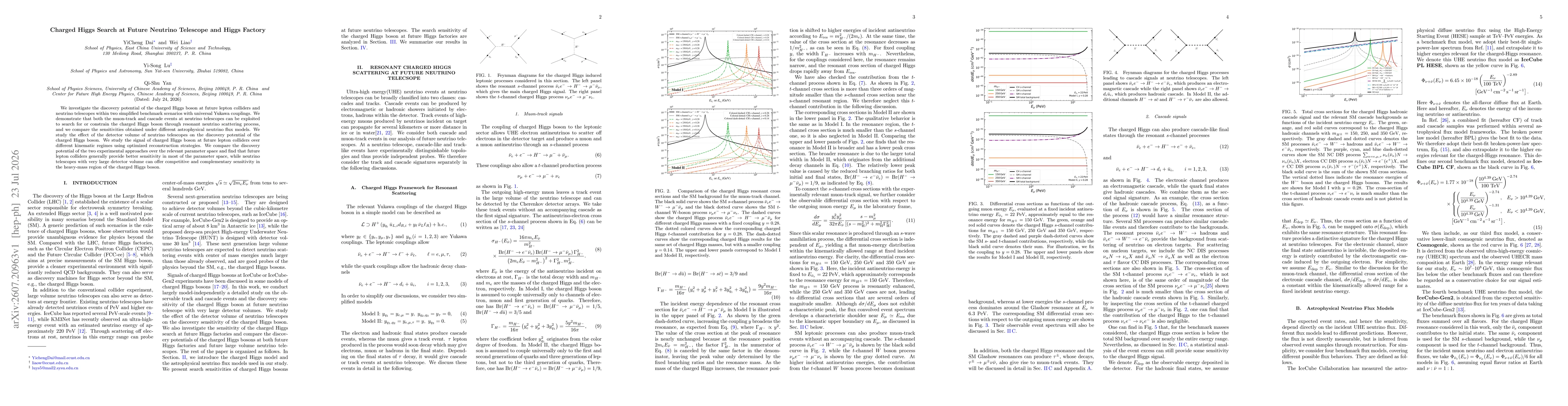 Thumbnail for Charged Higgs Search at Future Neutrino Telescope and Higgs Factory