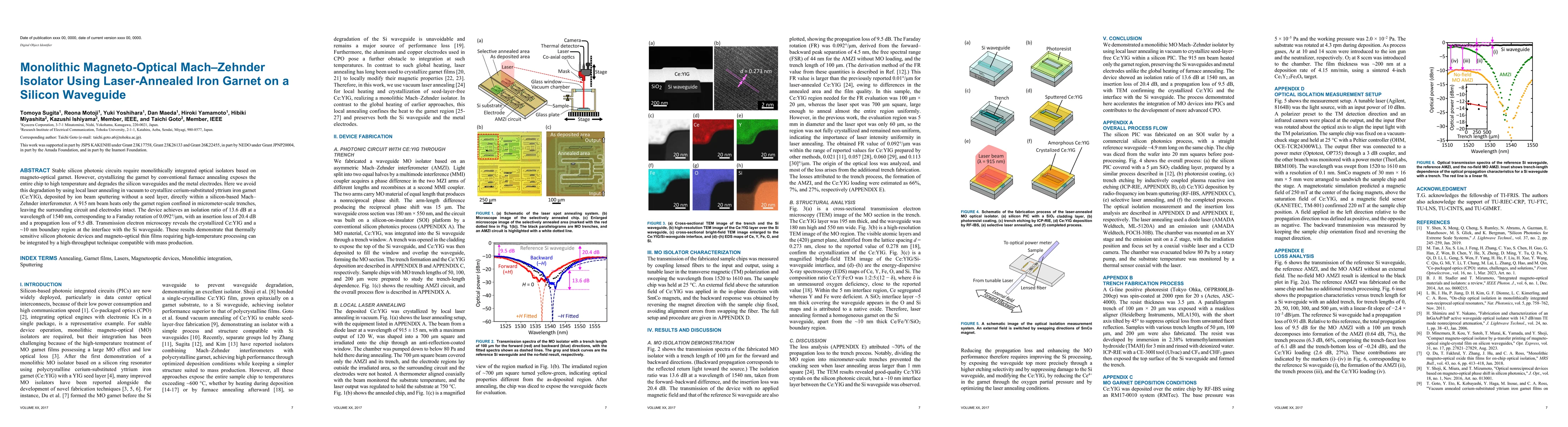 Thumbnail for Monolithic Magneto-Optical Mach-Zehnder Isolator Using Laser-Annealed Iron Garnet on a Silicon Waveguide