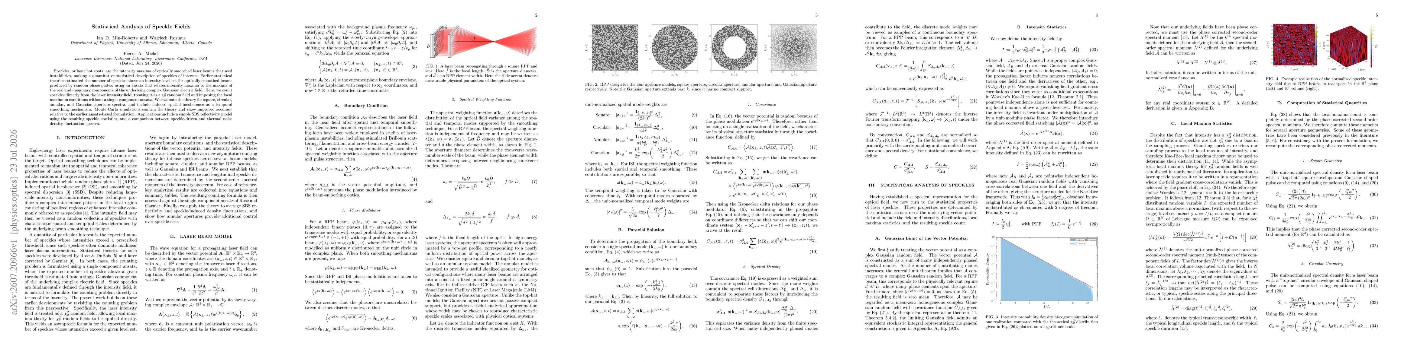 Thumbnail for Statistical Analysis of Speckle Fields
