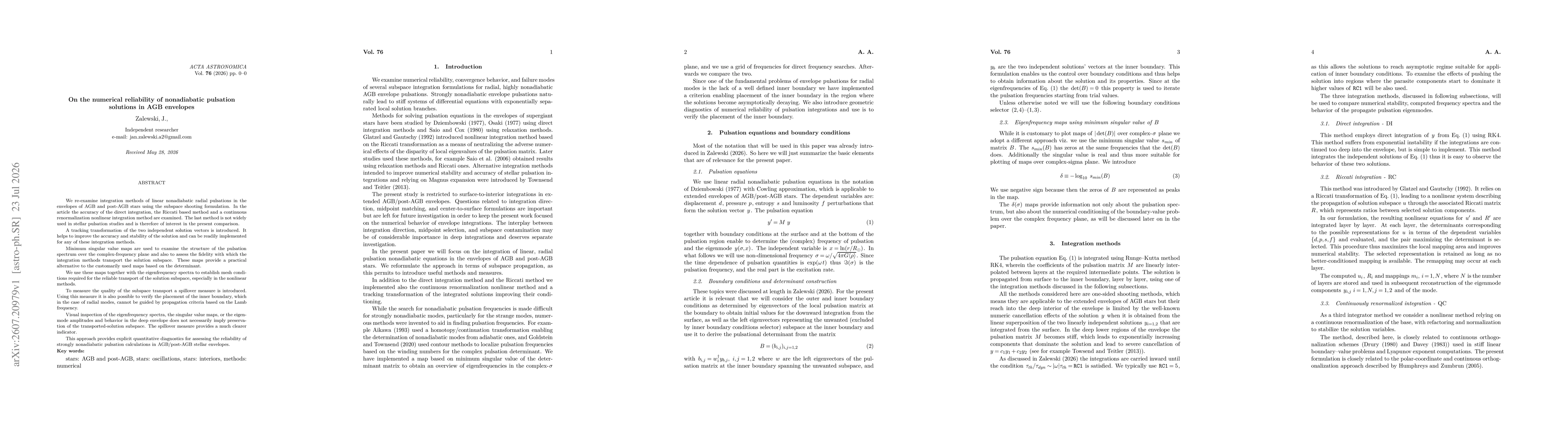 Thumbnail for On the numerical reliability of nonadiabatic pulsation solutions in AGB envelopes