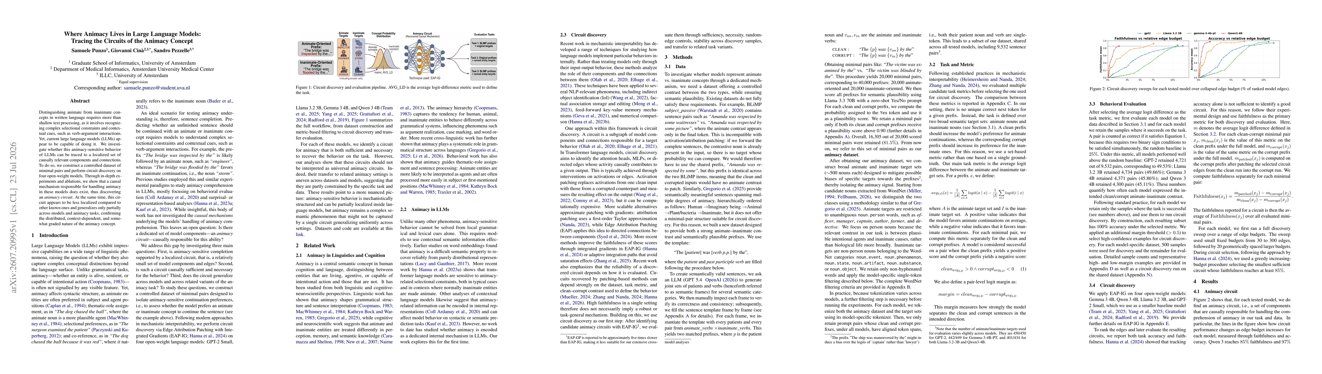 Thumbnail for Where Animacy Lives in Large Language Models: Tracing the Circuits of the Animacy Concept