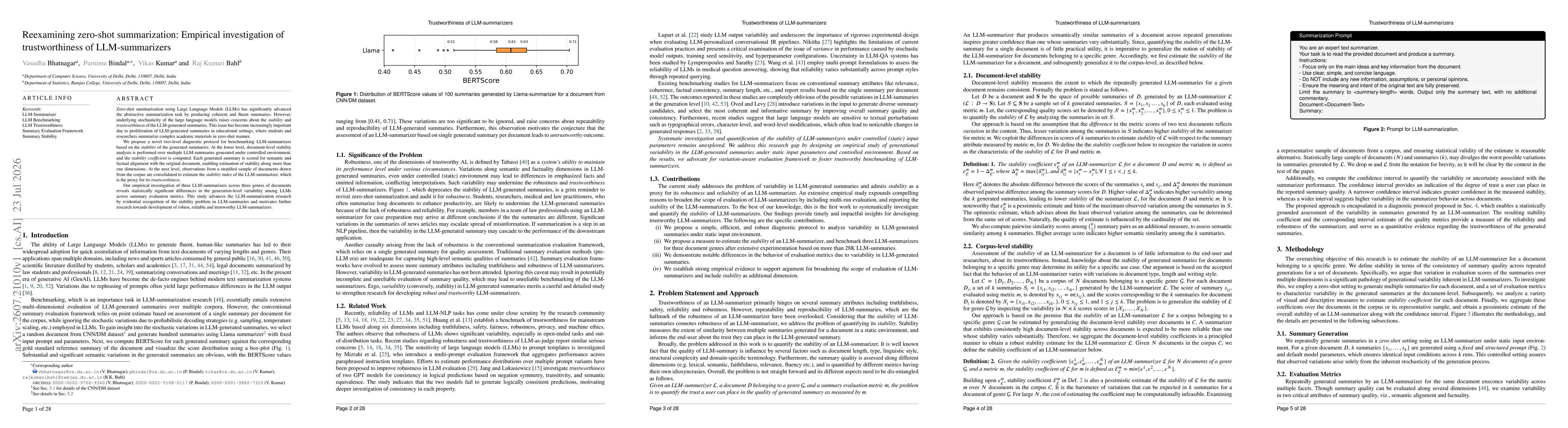 Thumbnail for Reexamining zero-shot summarization: Empirical investigation of trustworthiness of LLM-summarizers
