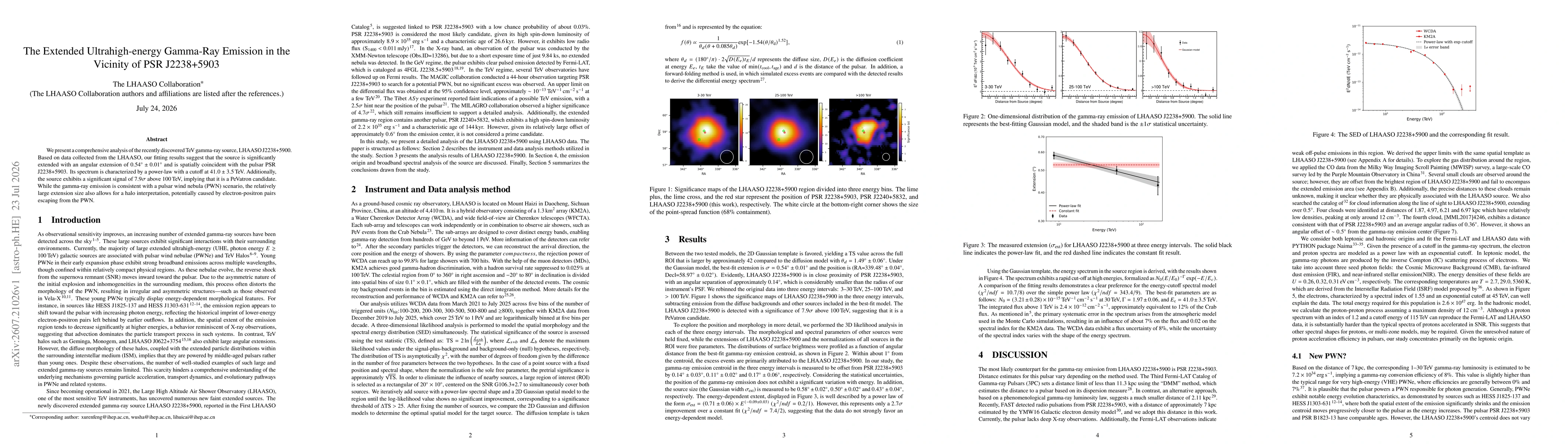 Thumbnail for The Extended Ultrahigh-energy Gamma-Ray Emission in the Vicinity of PSR J2238+5903