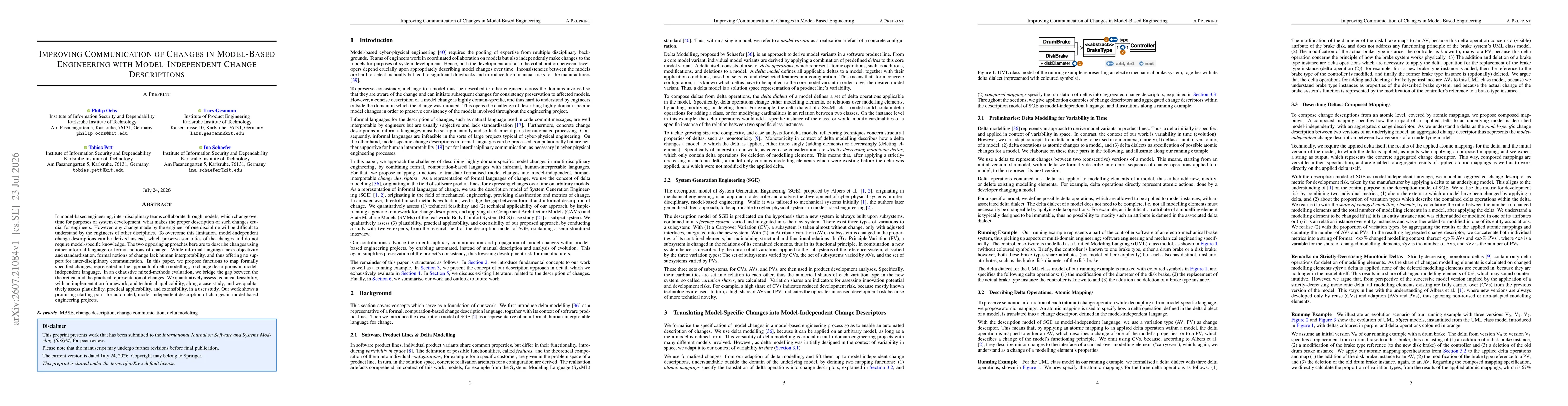 Thumbnail for Improving Communication of Changes in Model-Based Engineering with Model-Independent Change Descriptions