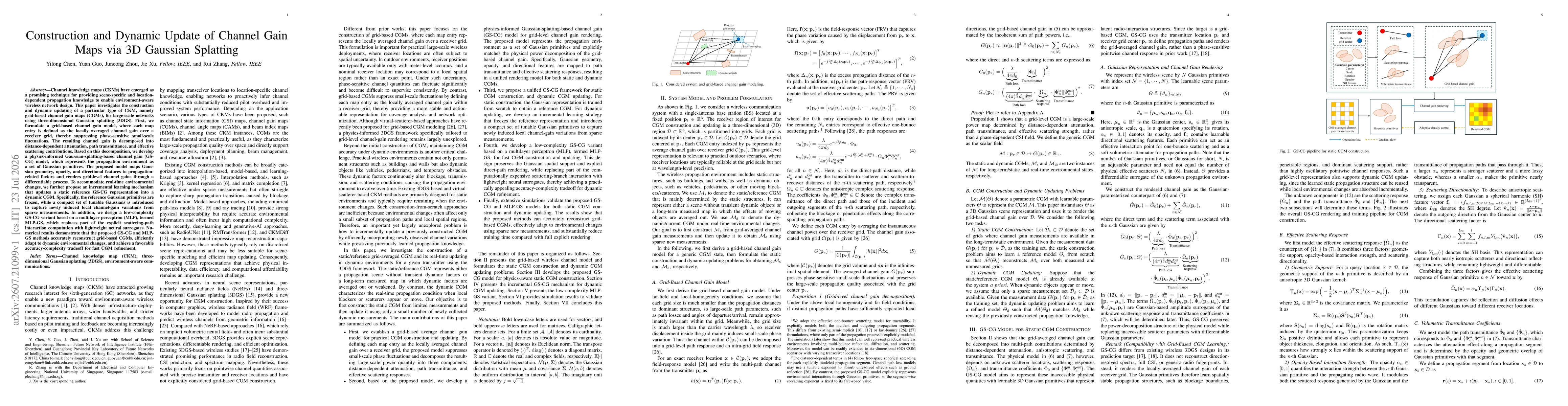 Thumbnail for Construction and Dynamic Update of Channel Gain Maps via 3D Gaussian Splatting