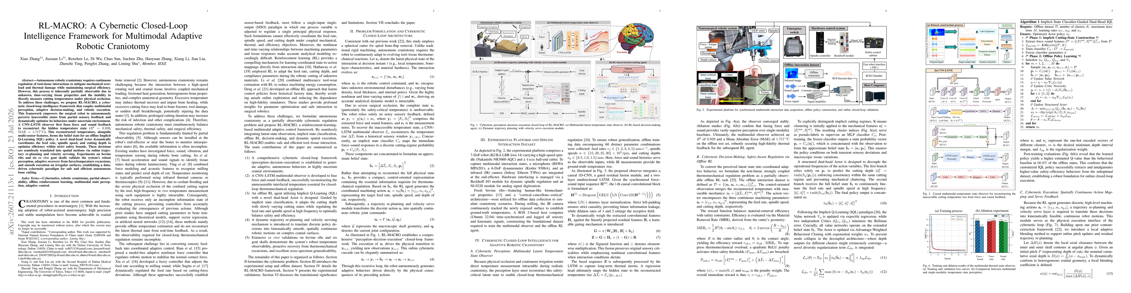 Thumbnail for RL-MACRO: A Cybernetic Closed-Loop Intelligence Framework for Multimodal Adaptive Robotic Craniotomy