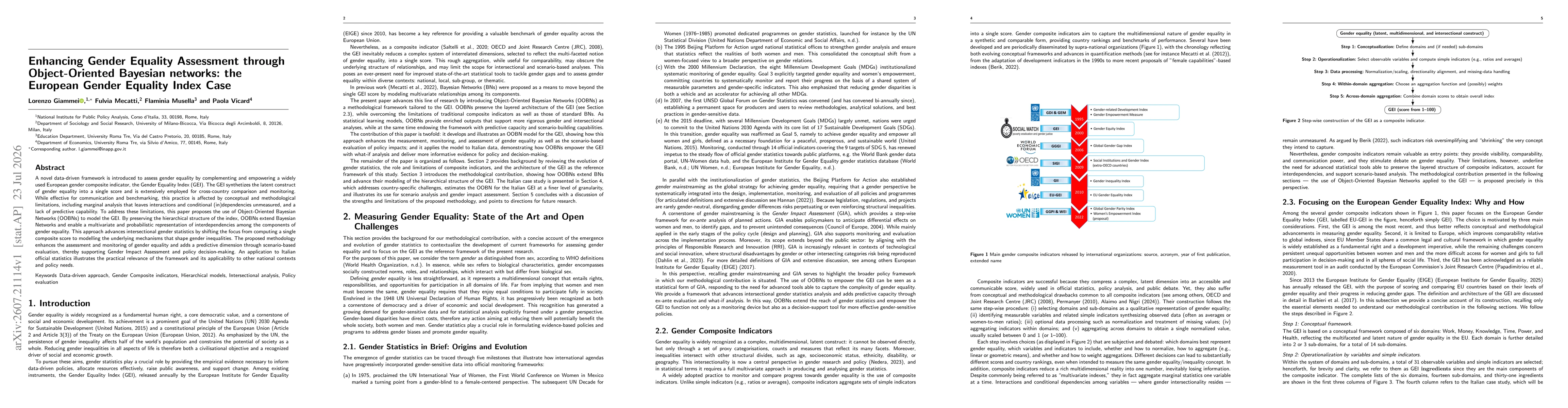 Thumbnail for Enhancing Gender Equality Assessment through Object-Oriented Bayesian networks: the European Gender Equality Index Case