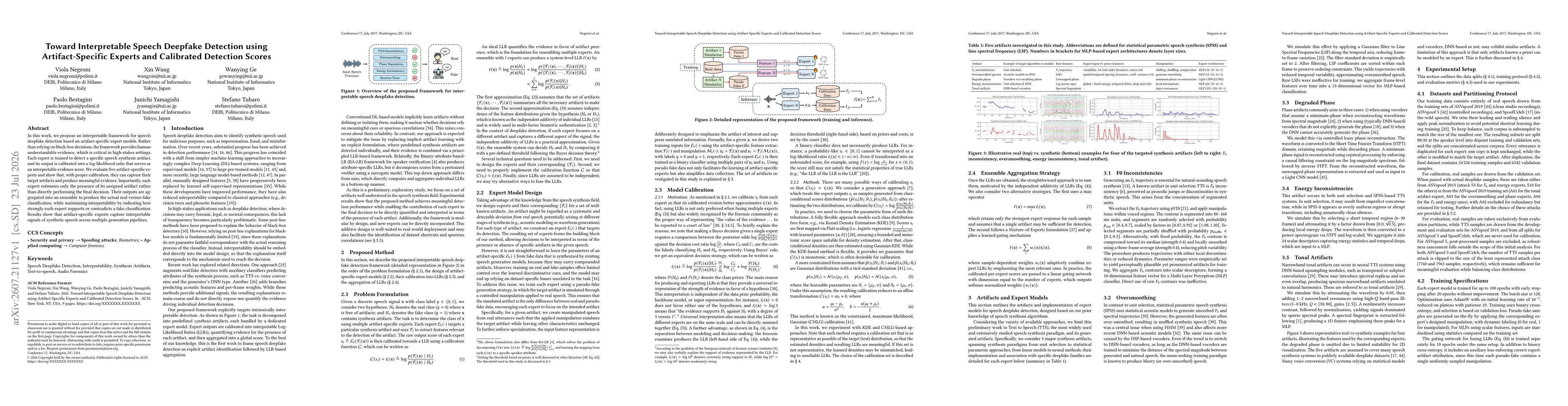 Thumbnail for Toward Interpretable Speech Deepfake Detection using Artifact-Specific Experts and Calibrated Detection Scores