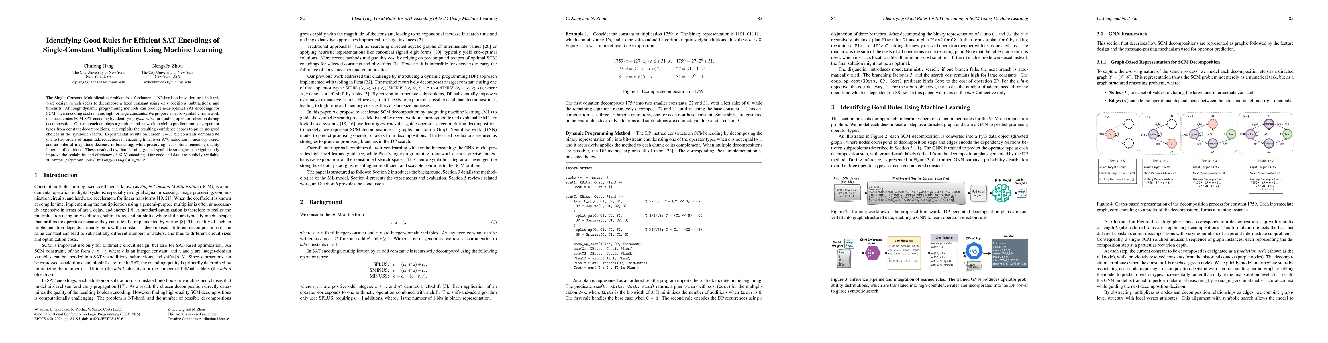 Thumbnail for Identifying Good Rules for Efficient SAT Encodings of Single-Constant Multiplication Using Machine Learning