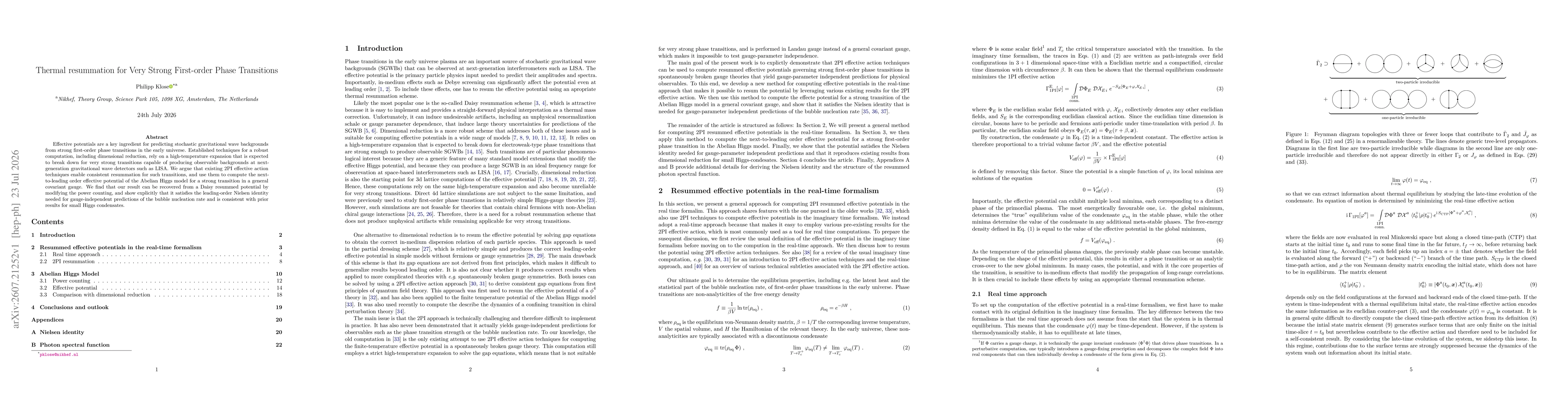 Thumbnail for Thermal Resummation for Very Strong First-order Phase Transitions