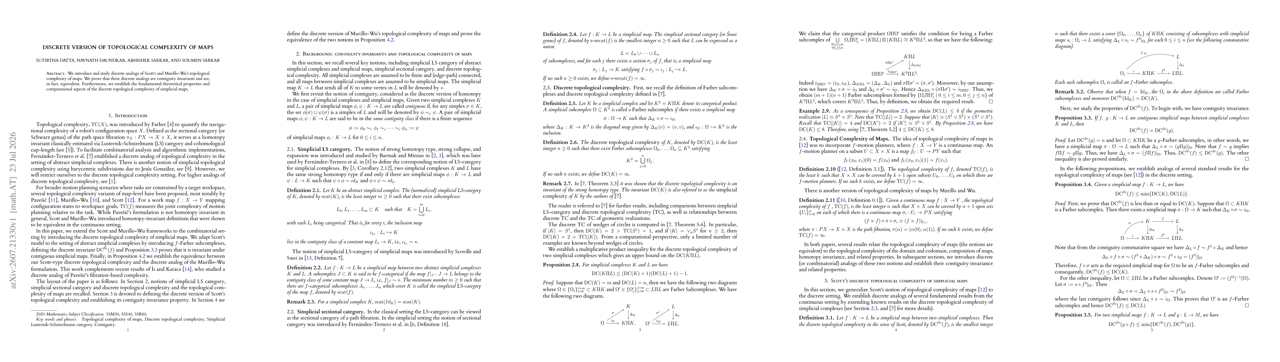 Thumbnail for Discrete version of topological complexity of maps