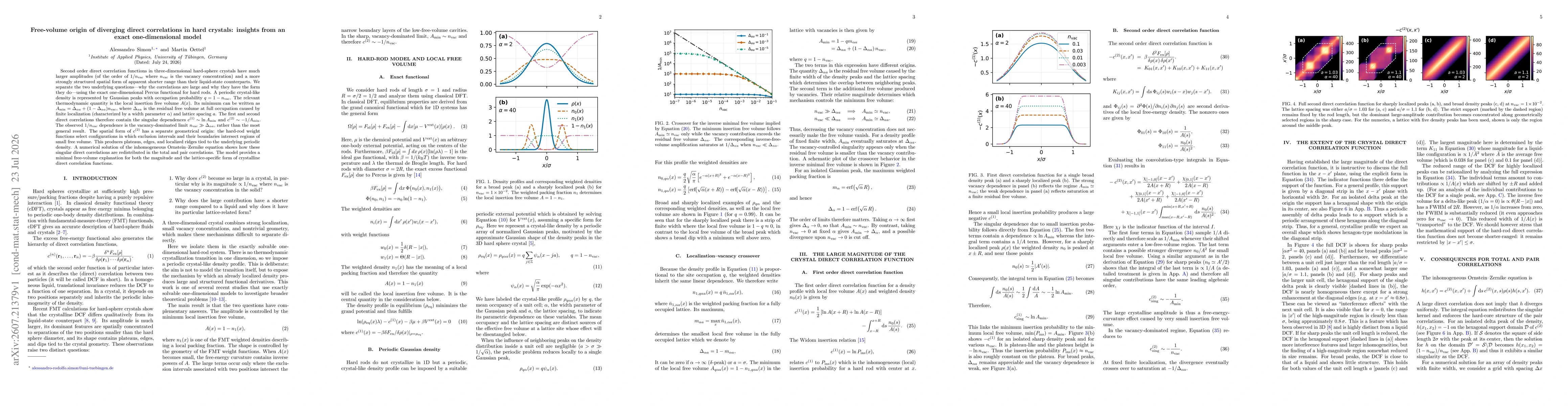 Thumbnail for Free-volume origin of diverging direct correlations in hard crystals: insights from an exact one-dimensional model