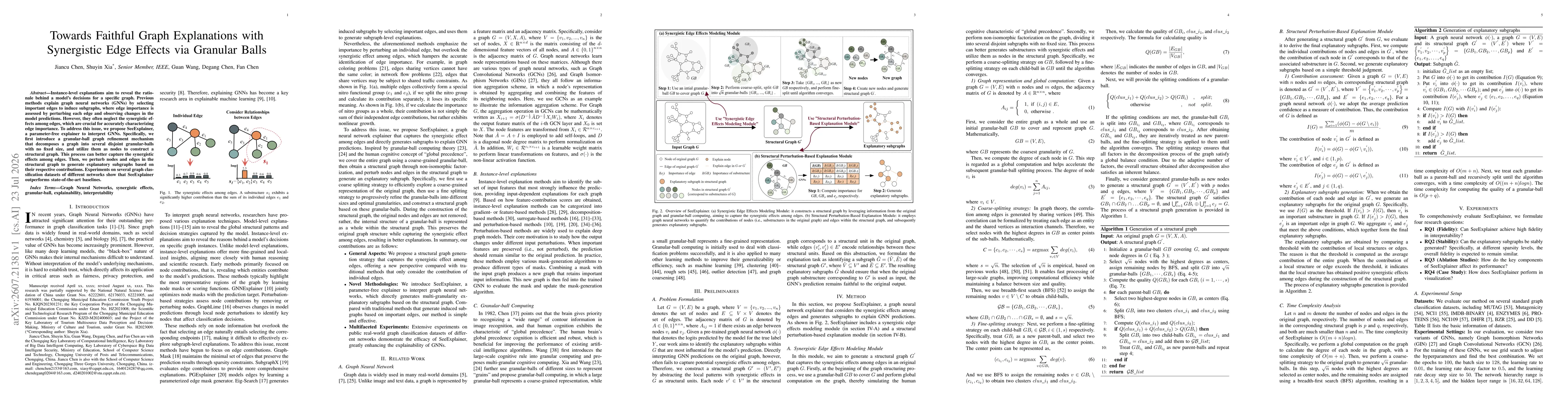 Thumbnail for Towards Faithful Graph Explanations with Synergistic Edge Effects via Granular Balls
