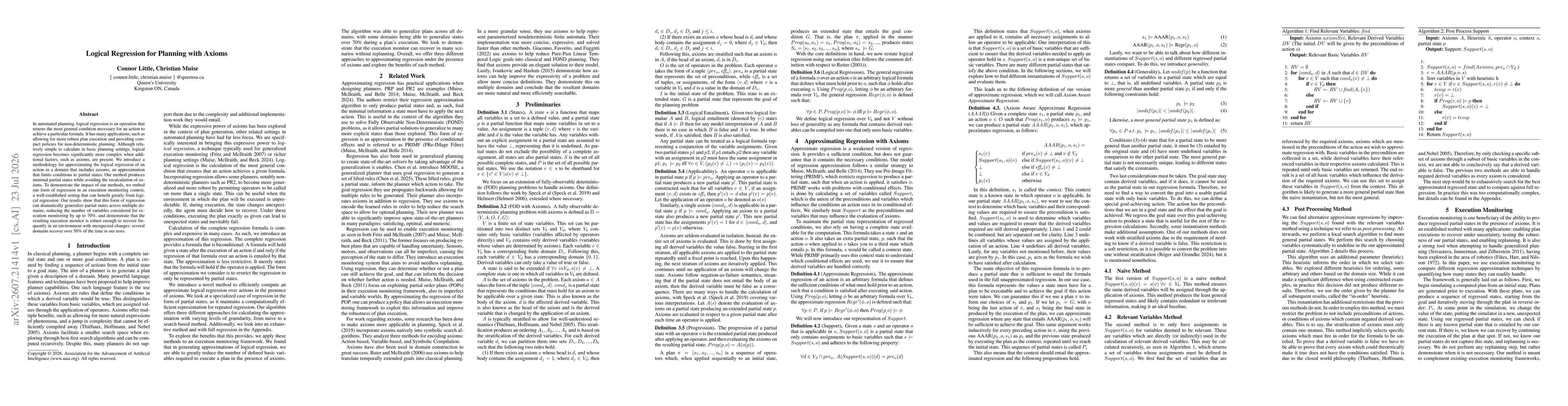 Thumbnail for Logical Regression for Planning with Axioms