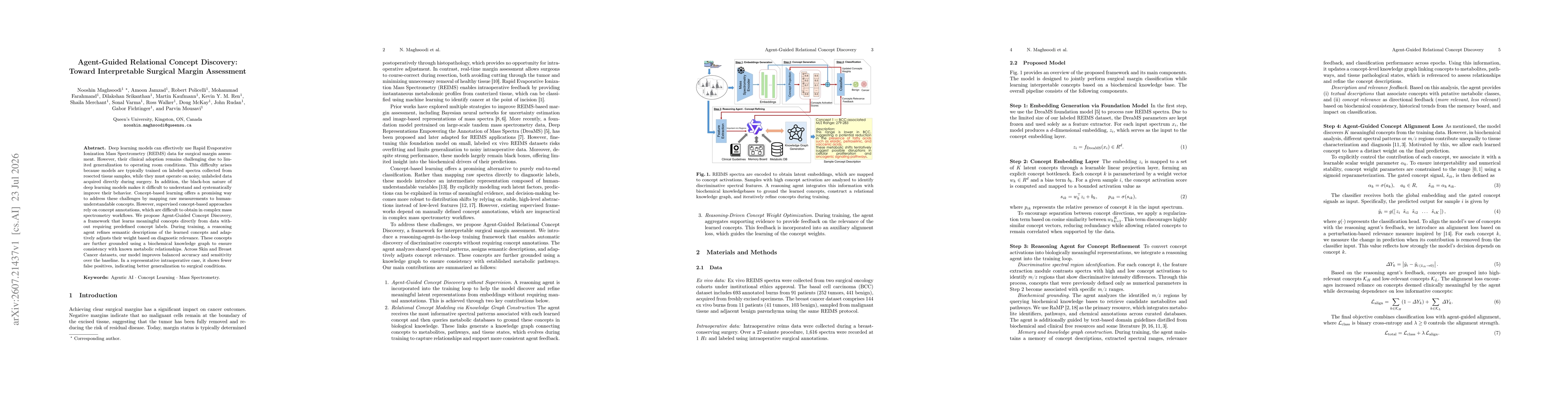 Thumbnail for Agent-Guided Relational Concept Discovery: Toward Interpretable Surgical Margin Assessment