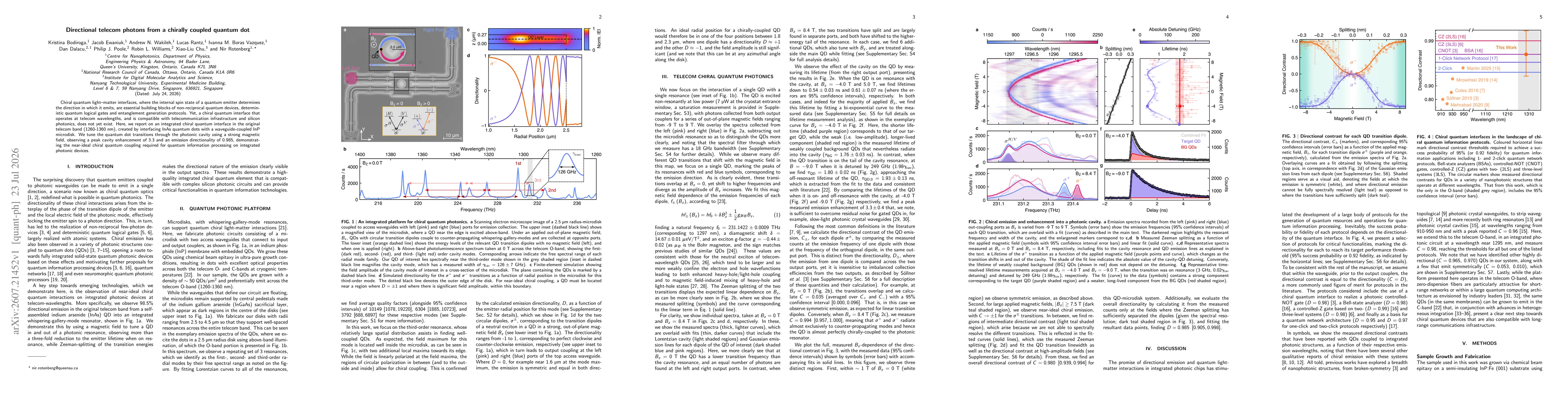 Thumbnail for Directional telecom photons from a chirally coupled quantum dot