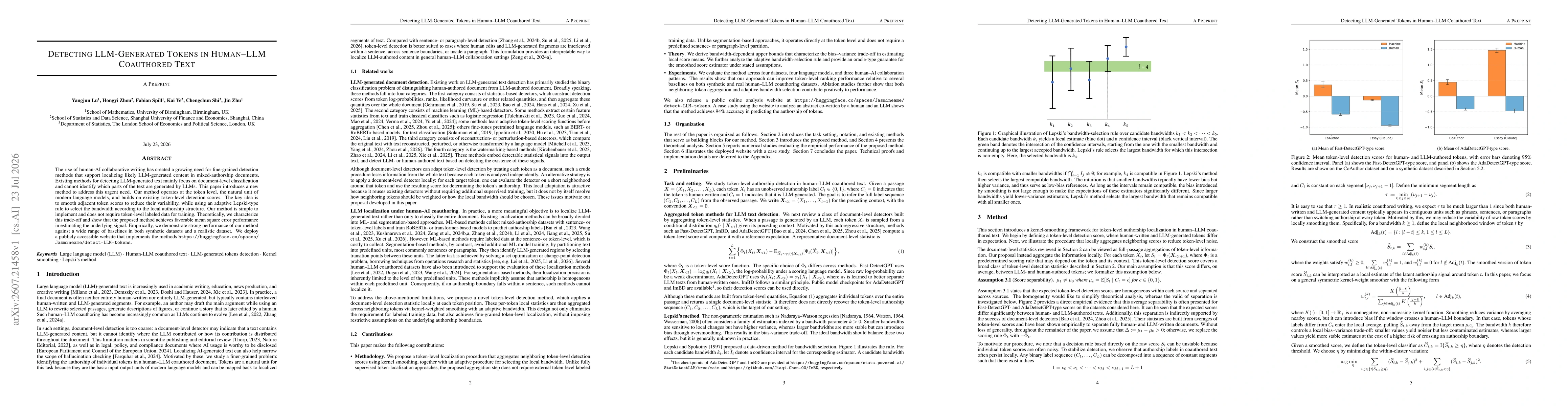 Thumbnail for Detecting LLM-Generated Tokens in Human--LLM Coauthored Text