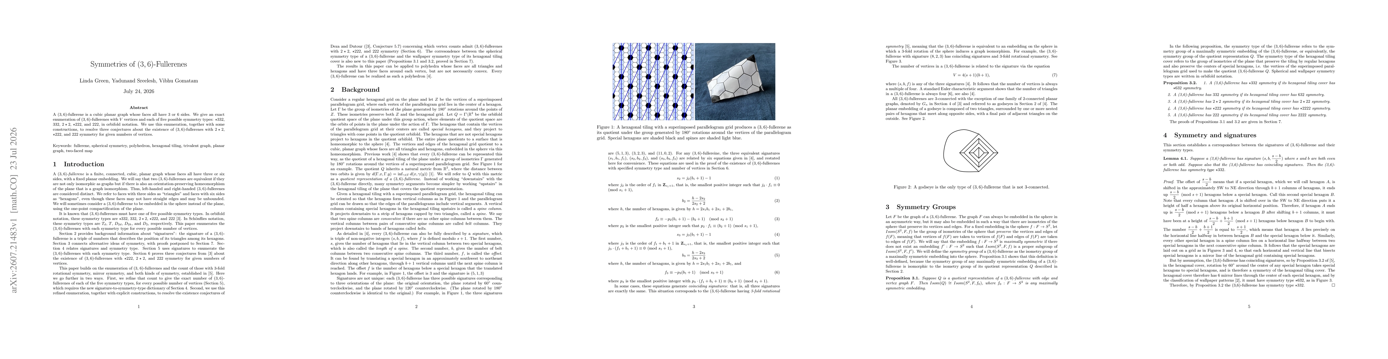 Thumbnail for Symmetries of (3, 6)-Fullerenes