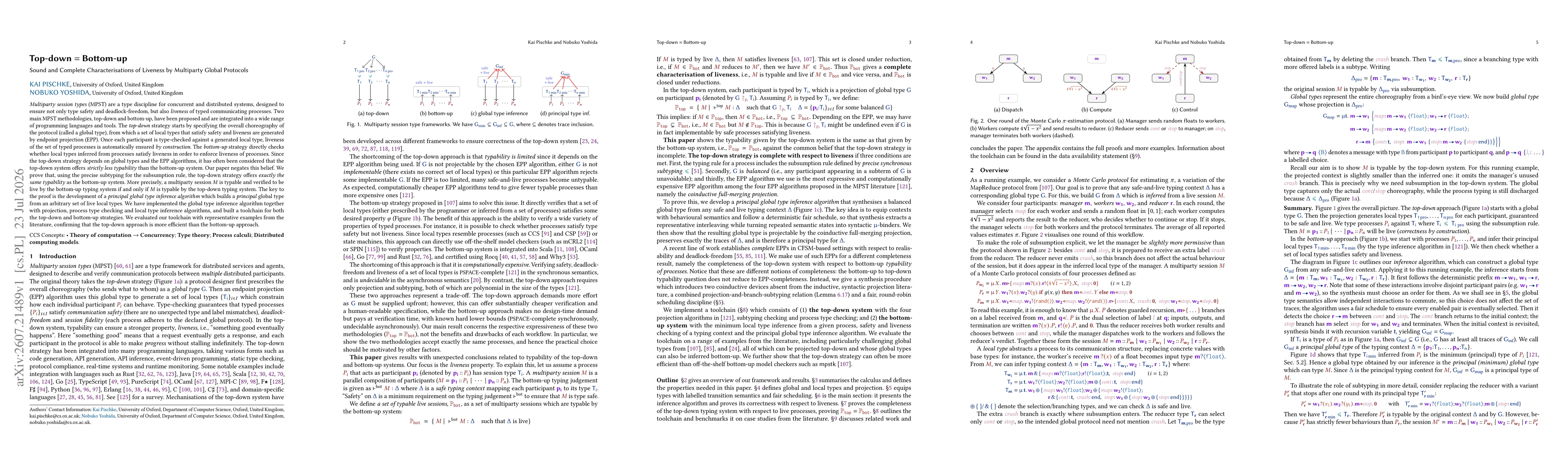 Thumbnail for Top-down = Bottom-up: Sound and Complete Characterisations of Liveness by Multiparty Global Protocols