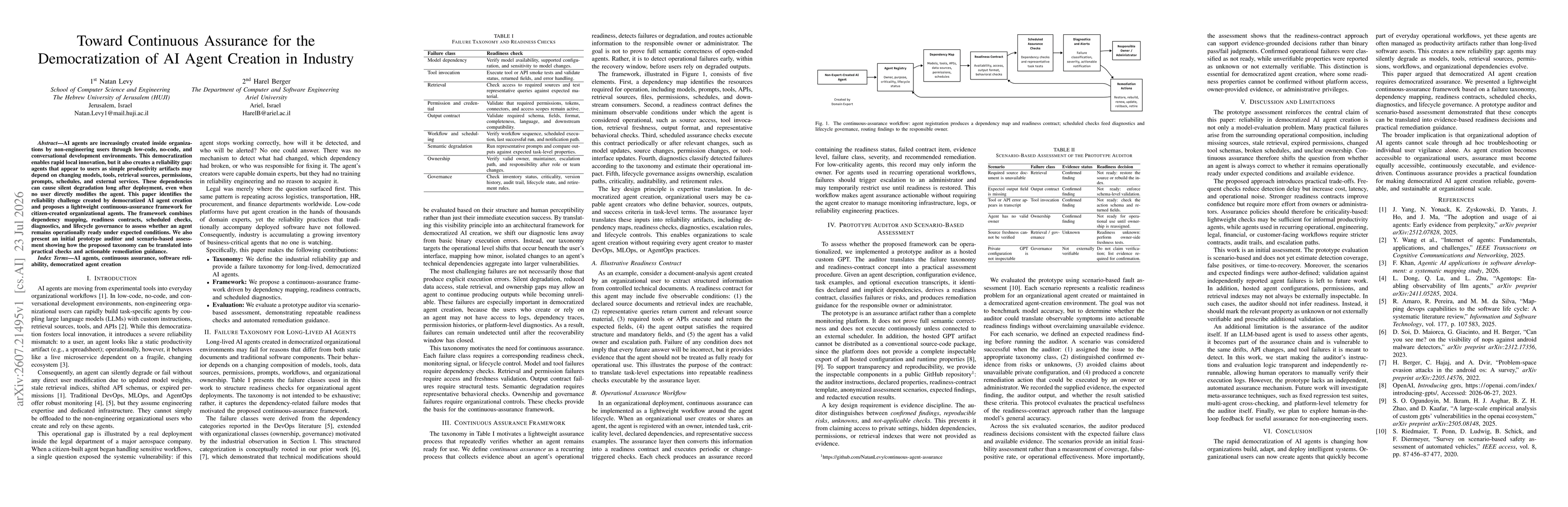 Thumbnail for Toward Continuous Assurance for the Democratization of AI Agent Creation in Industry