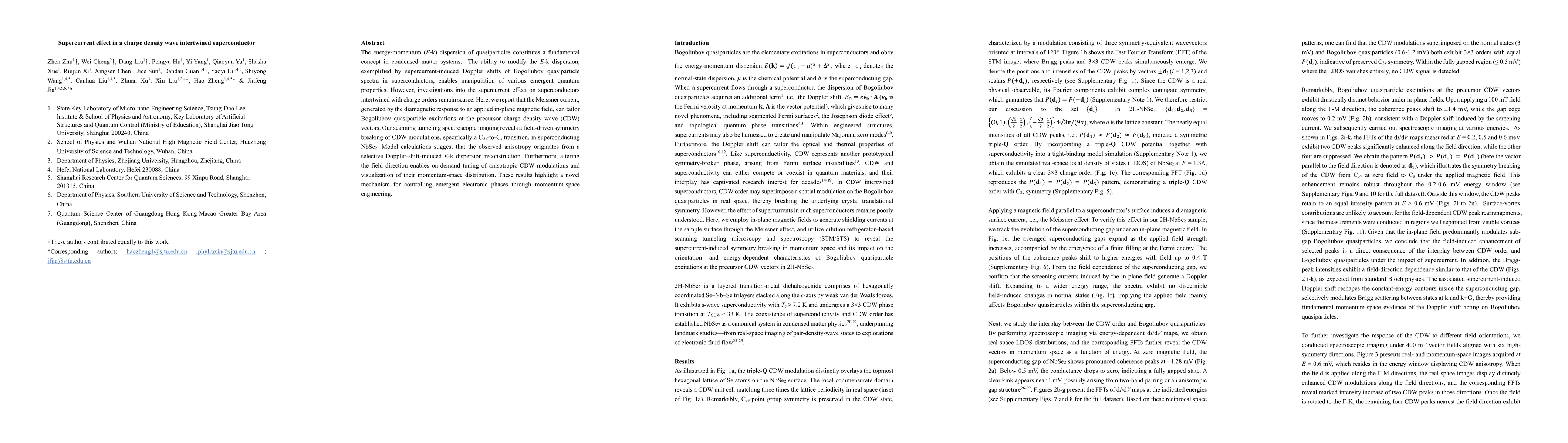 Thumbnail for Supercurrent effect in a charge density wave intertwined superconductor