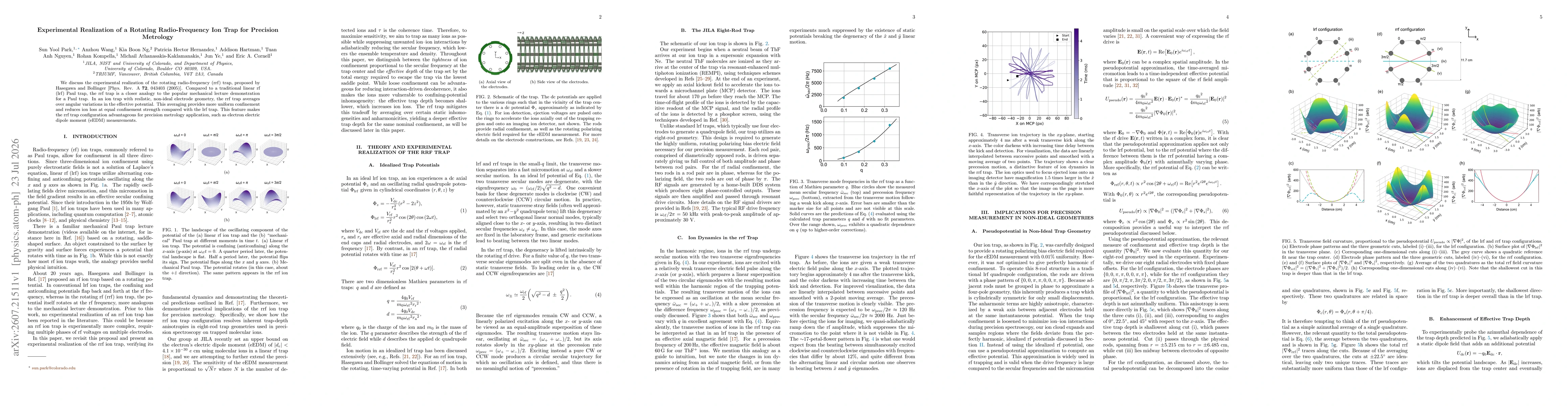 Thumbnail for Experimental realization of a rotating radio-frequency ion trap for precision metrology