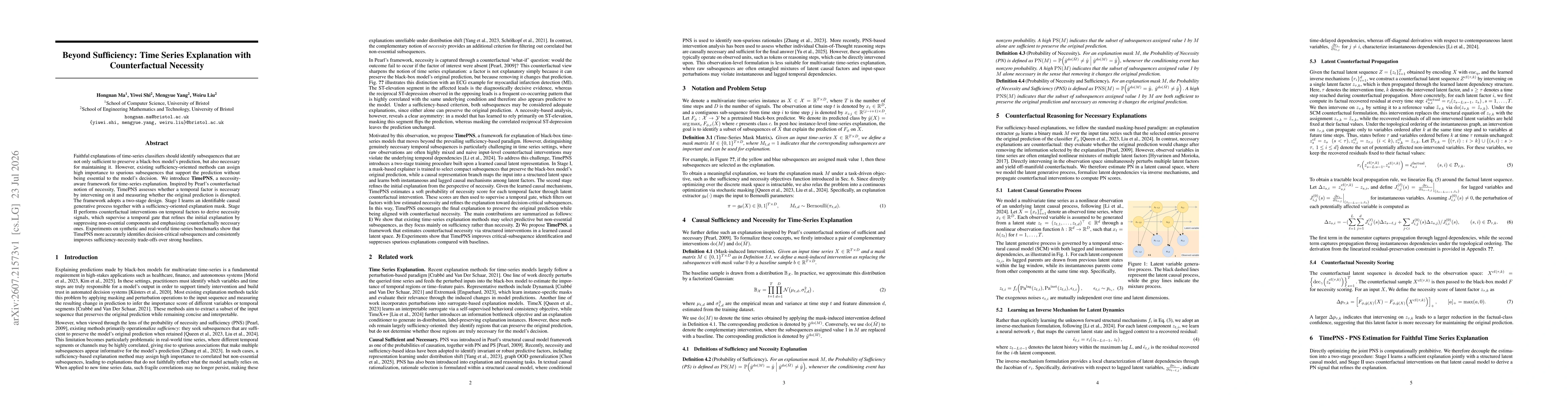 Thumbnail for Beyond Sufficiency: Time Series Explanation with Counterfactual Necessity