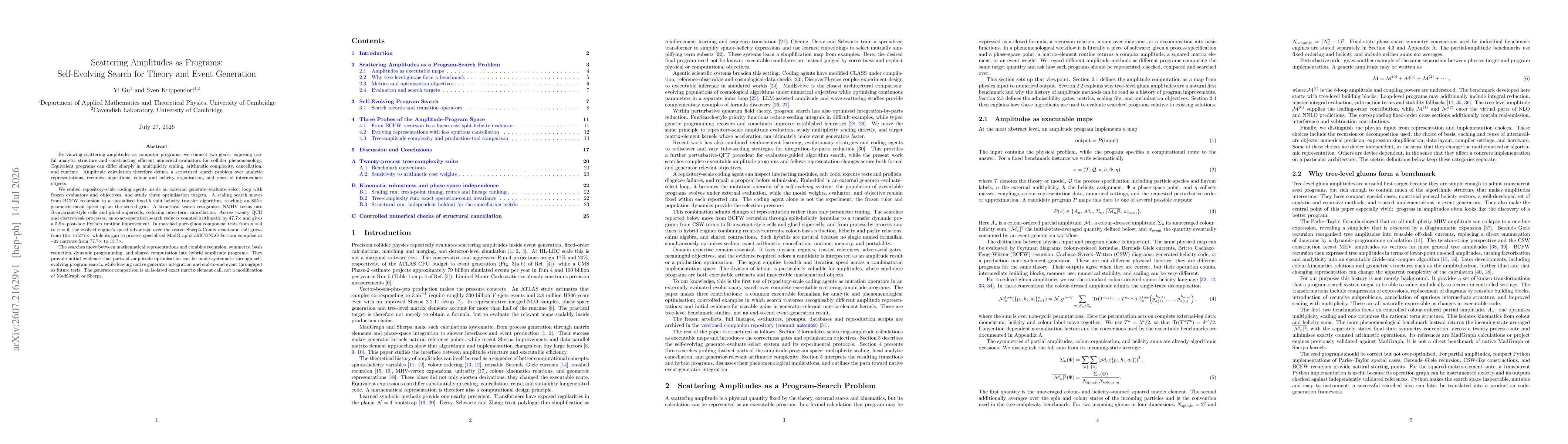 Thumbnail for Scattering Amplitudes as Programs: Self-Evolving Search for Theory and Event Generation
