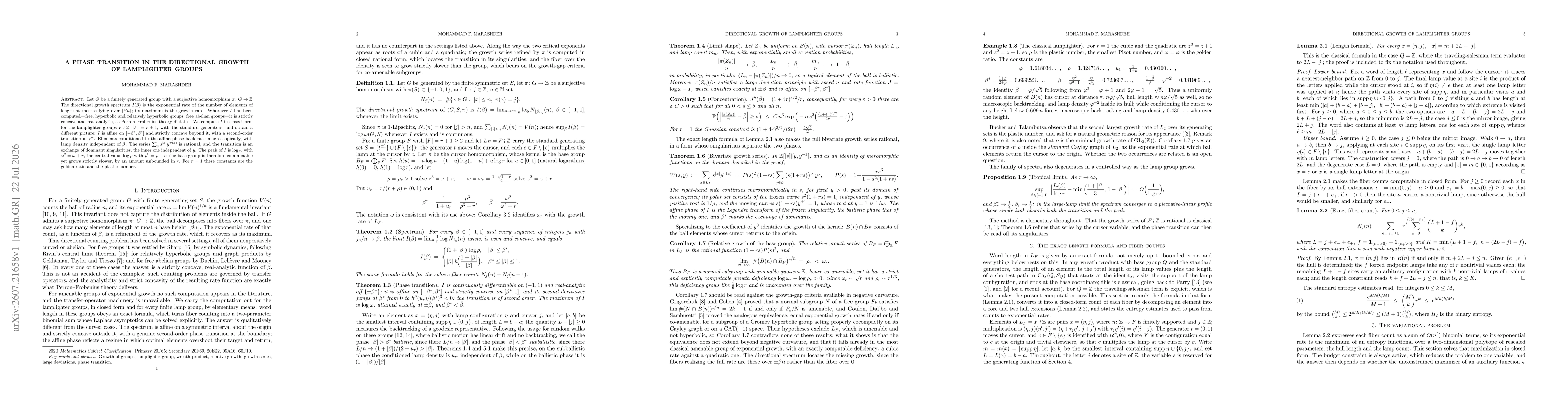Thumbnail for A phase transition in the directional growth of lamplighter groups