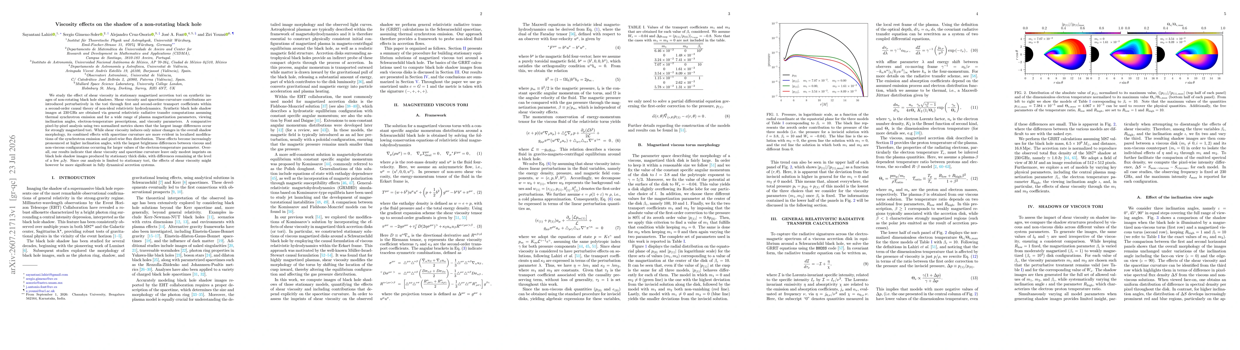 Thumbnail for Viscosity effects on the shadow of a non-rotating black hole