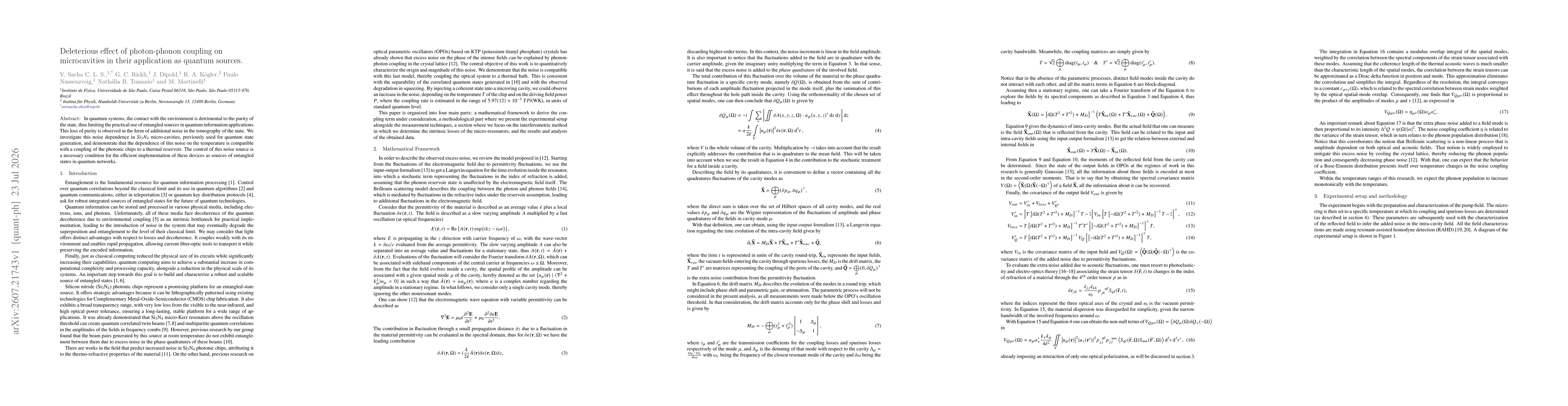 Thumbnail for Deleterious effect of photon-phonon coupling on microcavities in their application as quantum sources