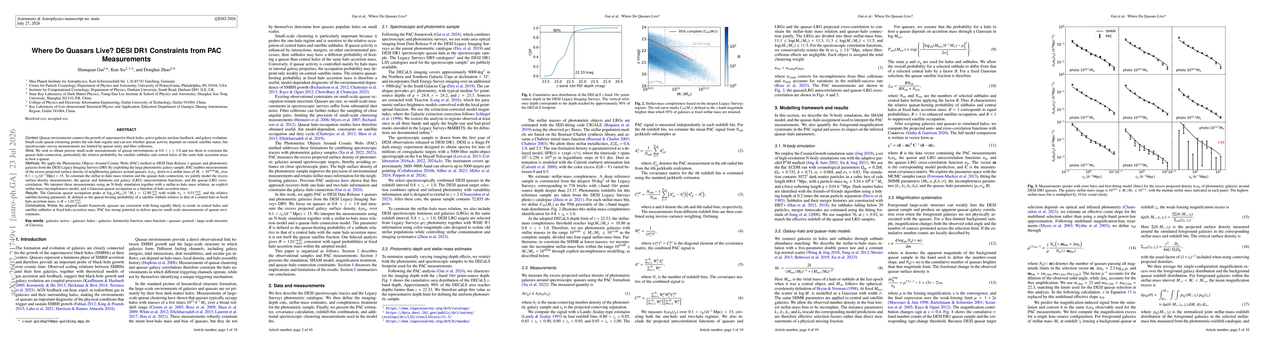 Thumbnail for Where Do Quasars Live? DESI DR1 Constraints from PAC Measurements