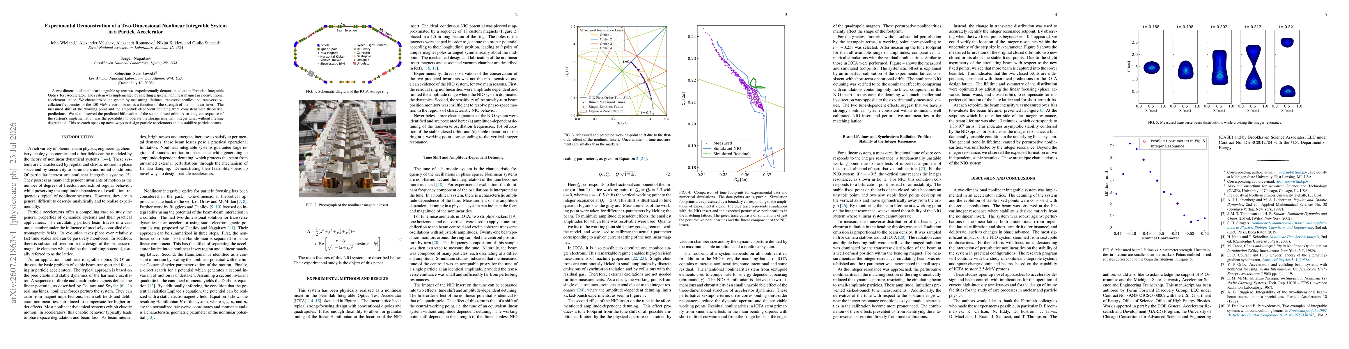 Thumbnail for Experimental Demonstration of a Two-Dimensional Nonlinear Integrable System in a Particle Accelerator
